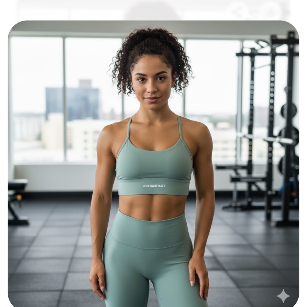 Minibeast Teal Sports Bra for Women - Picture 5 of 5